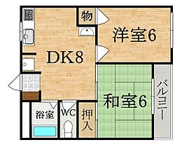 サンライズ生駒  ｜ 奈良県生駒市俵口町（賃貸マンション2LDK・5階・46.00㎡） その2