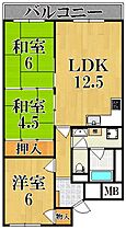 グリーンコーポ奈良第二2号棟  ｜ 奈良県奈良市大宮町４丁目314-1（賃貸マンション3LDK・1階・67.44㎡） その2