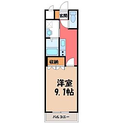 パルティール.K 1Kの間取図画像