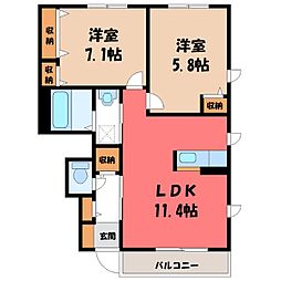 東武伊勢崎線 木崎駅 3.9km