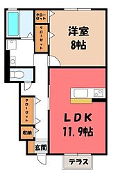 フレアC 1LDKの間取図画像