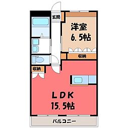 グリーンハイム 1LDKの間取図画像