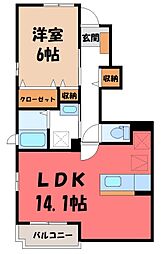 クレセント B 1階/-