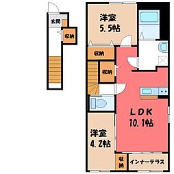東武佐野線 渡瀬駅 徒歩21分 2階/-