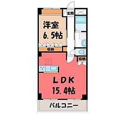 グリーンハイム 1LDKの間取図画像