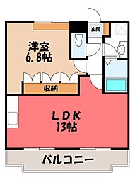 エルアールB 1LDKの間取図画像