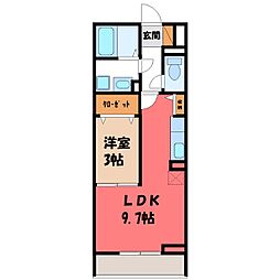 プレミスト9 1LDKの間取図画像