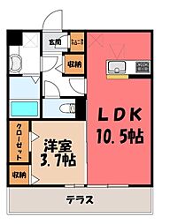 レジデンスリアン 1LDKの間取図画像