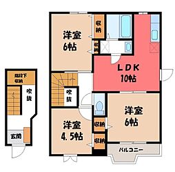 コンフォートプラザ1 3LDKの間取図画像