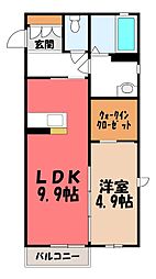 アンビエーラ2 1LDKの間取図画像
