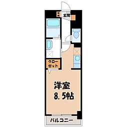 アルドーレ 1Kの間取図画像