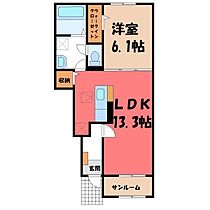 群馬県太田市由良町（賃貸アパート1LDK・1階・50.05㎡） その2