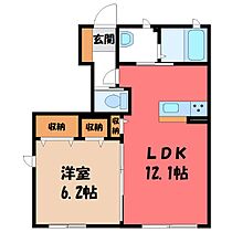 群馬県太田市八幡町（賃貸アパート1LDK・1階・42.50㎡） その2