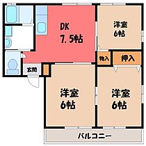 クイーンハイツ H  ｜ 群馬県太田市西新町（賃貸アパート3DK・1階・50.36㎡） その1