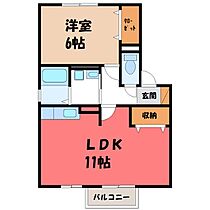 ヴィルセーヌ B  ｜ 群馬県太田市高瀬町（賃貸アパート1LDK・2階・44.18㎡） その2