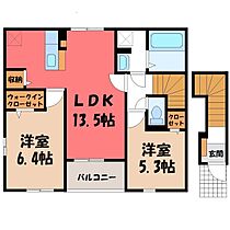 群馬県太田市西本町（賃貸アパート2LDK・2階・59.16㎡） その2