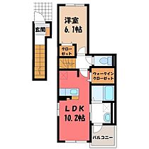 群馬県太田市大島町（賃貸アパート1LDK・2階・44.88㎡） その2