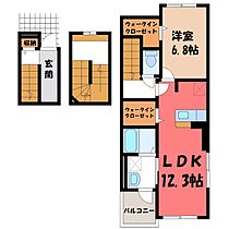 クラール 大島 B  ｜ 群馬県太田市大島町（賃貸アパート1LDK・3階・59.21㎡） その1