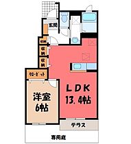 群馬県太田市中根町（賃貸アパート1LDK・1階・45.89㎡） その2