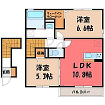 群馬県太田市由良町（賃貸アパート2LDK・2階・58.24㎡） その2