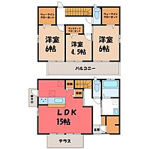 群馬県太田市宝町（賃貸一戸建3LDK・2階・91.08㎡） その2