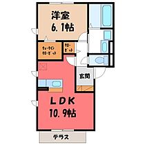 群馬県太田市内ケ島町（賃貸アパート1LDK・1階・44.21㎡） その2