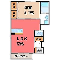 茨城県古河市古河（賃貸アパート1LDK・1階・42.74㎡） その2