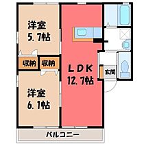 群馬県太田市新田木崎町（賃貸アパート2LDK・1階・49.85㎡） その1