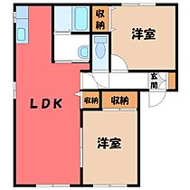 群馬県太田市内ケ島町（賃貸アパート2LDK・2階・61.60㎡） その2