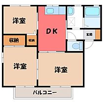 群馬県太田市粕川町（賃貸アパート3DK・2階・50.01㎡） その2