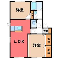 群馬県太田市西本町（賃貸アパート2LDK・2階・51.75㎡） その2