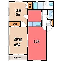 群馬県太田市新田木崎町（賃貸アパート2LDK・2階・52.10㎡） その2