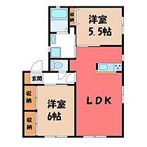 群馬県太田市南矢島町（賃貸アパート2LDK・1階・51.75㎡） その2