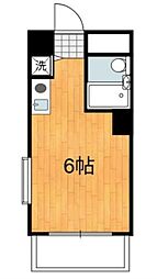都営新宿線 船堀駅 徒歩11分の賃貸マンション 3階ワンルームの間取り