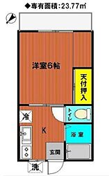 東京メトロ東西線 南行徳駅 徒歩6分の賃貸アパート 2階1Kの間取り