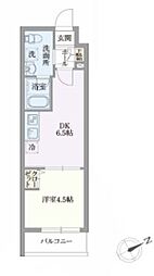 東京メトロ東西線 門前仲町駅 徒歩5分の賃貸マンション 3階1DKの間取り