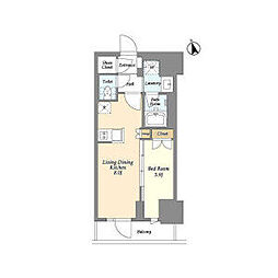 都営新宿線 船堀駅 徒歩9分の賃貸マンション 14階1LDKの間取り