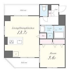 間取図画像 1LDK