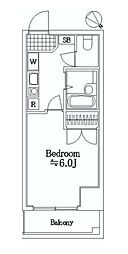 東京メトロ半蔵門線 水天宮前駅 徒歩2分の賃貸マンション 8階1Kの間取り