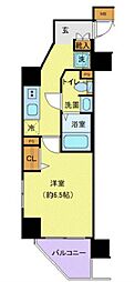 東京メトロ東西線 木場駅 徒歩9分の賃貸マンション 3階1Kの間取り