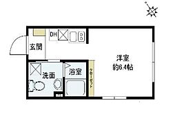 東京メトロ東西線 門前仲町駅 徒歩7分の賃貸マンション 4階1Kの間取り
