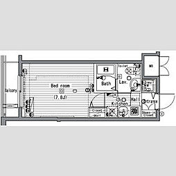 都営浅草線 日本橋駅 徒歩3分の賃貸マンション 6階1Kの間取り