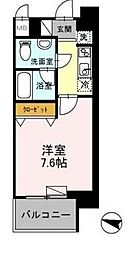 都営新宿線 住吉駅 徒歩1分の賃貸マンション 10階1Kの間取り