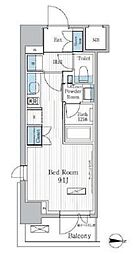 東京メトロ東西線 東陽町駅 徒歩9分の賃貸マンション 3階ワンルームの間取り