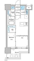 東京メトロ東西線 門前仲町駅 徒歩9分の賃貸マンション 5階1LDKの間取り