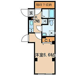 東京メトロ半蔵門線 住吉駅 徒歩10分の賃貸マンション 1階1Kの間取り