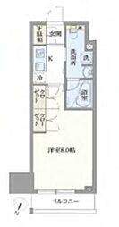 JR京葉線 越中島駅 徒歩10分の賃貸マンション 9階1Kの間取り