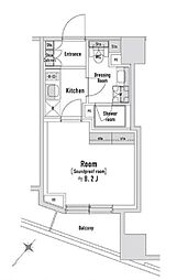 中央区八丁堀3丁目マンション 1Kの間取図画像