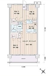 東京メトロ有楽町線 豊洲駅 徒歩8分の賃貸マンション 8階3LDKの間取り