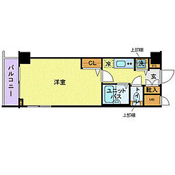 トーシンフェニックス日本橋兜町参番館 1Kの間取図画像